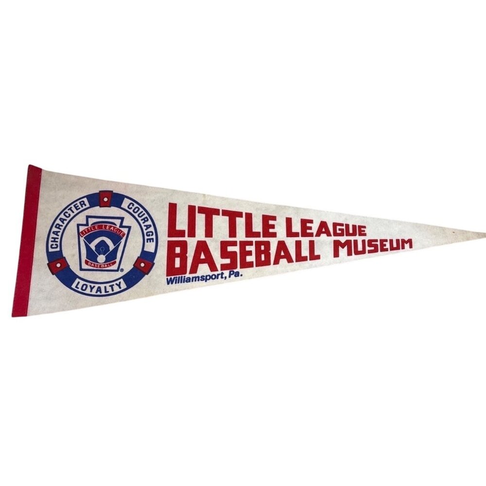 Little League Baseball Museum Pennant Williamsport PA Red & Blue Logo 27 x 9"